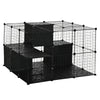 Pawhut Small Animal Cage Rabbit Cage With Door, Guinea Pig Playpen, Small Animal Fence For Bunny, Ch