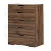 Holland 5-Drawer Chest - Natural Walnut