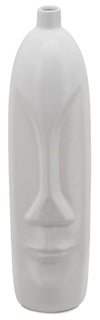 White 18\" Face Vase