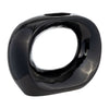 Ceramic 11\" Oval Vase - Shiny Black