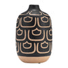Ceramic 10\" Decorative Vase - Black and Tan