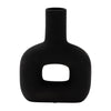 Dolomite 8\" Open Cut Vase - Black