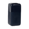 Ceramic 12\" Squared Groove Vase - Navy Blue