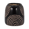 Ceramic 6\" Tribal Arch Vase - Black and Tan