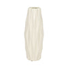 Ceramic 12\" Flutted Vase - White
