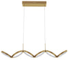 Dainolite Philo LED Horizontal Pendant 50w Aged Brass White Silicone Diffuser Lamp