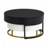 Sherry 31.5\" Round Engineered Wood Lift-top Nesting Coffee Table With Drawers - Black
