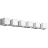 Dainolite Verona 6 Light Vanity Light Polished Chrome Finish Frosted Glass Shade Lamp
