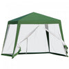Outsunny 10x10ft Party Tent Canopy With Netting, Patio Screen House Slant Leg Outdoor Gazebo Sun Sha