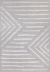 Forte Grey White Modern Striped Area Rug - 5'3\" x 7'5\"