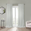 Habitat Sierra White Light Filtering Dual Header Curtain Panel - 52 x 108