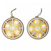 LED Wooden Round Snowflake Ornament - Set of 12 Christmas Ornaments