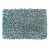 Microfibre Shaggy Bathmat Blue/White 20 x 32