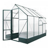 Outsunny 8.2' X 6.2' Upgraded Greenhouse With Temperature Controlled Window, Raised Garden Bed And F