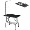Pawhut Dog Grooming Table With Adjustable Grooming Arm, Pet Grooming Table For Dogs With Storage She