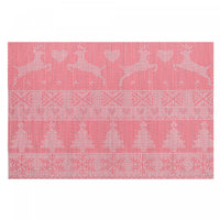Vinyl Placemat Reindeer and Tree Red