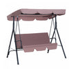 Outsunny 3-seat Patio Swing Chair, Outdoor Porch Swing Glider With Adjustable Canopy, Removable Cush
