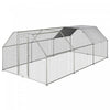Pawhut 9.2' X 18.7' Metal Chicken Coop, Galvanized Walk-in Hen House, Poultry Cage Outdoor Backyard