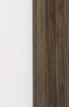 Yodi Wide Changing Table With Drawers - Natural Walnut and White