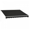 Outsunny 12' X 10' Electric Retractable Awning W/ Remote Controller, Black