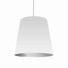 Dainolite Oversized Drum 1 Light Pendant Large White/Silver Shade Lamp