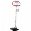 Homcom 7-8.5ft Portable Basketball Hoop With 27.5" Backboard, White