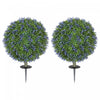 HOMCOM Artificial Plants Faux Lavender Set of 2, UV Protected Fake Plants