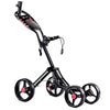 Costway 4 Wheel Golf Pull Push Cart Trolley Club Umbrella Scorecard Drink Holder