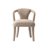 Palmer Mid-Century Modern Upholstered Tweed Armchair in Gold Dust Dining Chair