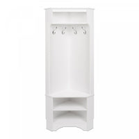 Prepac Corner Hall Tree - White