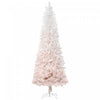 Homcom 6 Foot Artificial Christmas Tree With Metal Base Pink And White