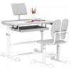 Qaba Kids Desk And Chair Set, Height Adjustable Kids Study Table And Chair Set With Tilt Desktop, La