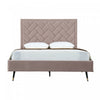 Crosby Modern Upholstered Velvet Queen Bed in Blush
