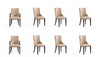 Shubert Modern 8-Piece Dining Chair Set in Tan