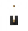 Infiniti Matte Black & Brass 1-Light Integrated LED Sconce