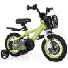 Costway 12" Kid's Bike For 3-4 With Height-adjustable Handlebar & Saddle Handbrake Green