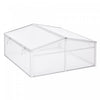 Outsunny Aluminium Cold Frame Greenhouse Garden Portable Raised Planter With Openable Top For Indoor