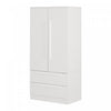 Acapella Wardrobe Armoire With Doors And Drawers - Pure White