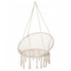 Outsunny Patio Hammock Chair, Hanging Rope Hammock Swing For Indoor & Outdoor Use With Backrest, Cot