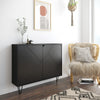 Nordika Slim 2-Door Accent Cabinet - Black