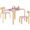 Qaba Kids Table and 2 Chair Set, Toddler Table and Chairs, Children Multi-Activity Furniture Set for Playing, Learning, Eating, Craft, Gift for Boys Girls, Pink