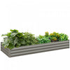 Outsunny 8 X 3 X 1ft Galvanized Raised Garden Bed, Metal Elevated Planter Box, Easy Diy And Cleaning