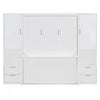Joyce Closet Queen Murphy Bed With Drawers And Shelves - White