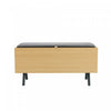 Paloma Modern Accent Storage Bench in Light Oak Armoire