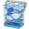 Pawhut 18.5\" Hamster Cage, 5 Tiers Small Animal Cage With Tunnel Tube System, Water Bottle, Exercise