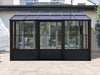 Florence - Wall Mounted Solarium 8x16 Polycarbonate Roof In Black