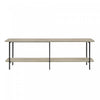 Celine Contemporary Modern 71\" Console Table in Rustic Gray (2-Shelf)