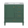 Katherine 30\" Solid Wood Bathroom Vanity With Sink Combo - Green