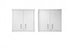 Fortress Modern 30\" Floating Garage Cabinet in White - Set of 2 Garage Storage
