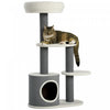 Pawhut 39" Cat Tree For Indoor, Cat Tower With Scratching Posts, Condo, Top Perch, Platforms, Multi-level Kitten Activity Centre, White